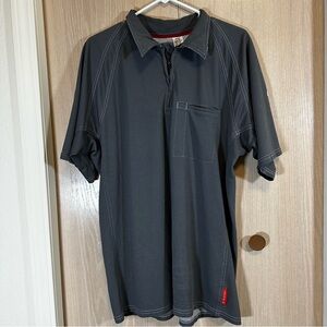 •SOLD•Bulwark FR IQ Series Flame Resistant Gray Short Sleeve polo